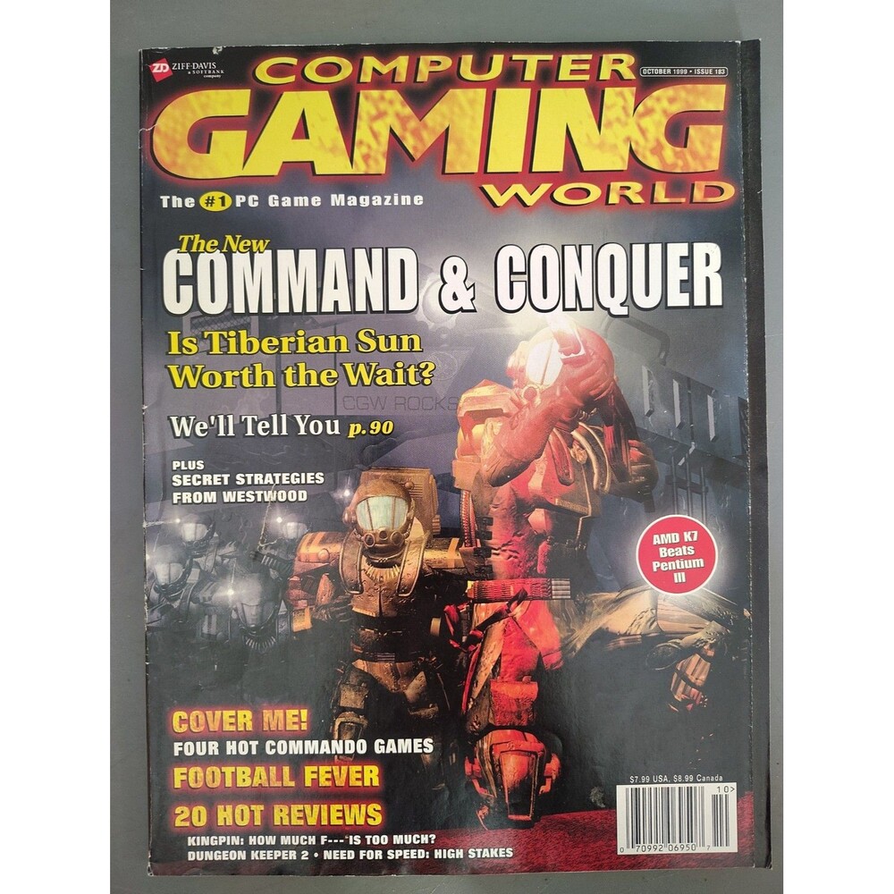 Computer Gaming World Command & Conquer Tiberian Sun October 1999 No 183 No CD